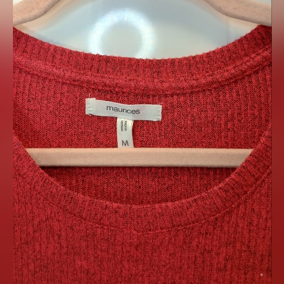 Maurices Women's Colorblock Sweater with Plaid Sleeves - Picture 3 of 6